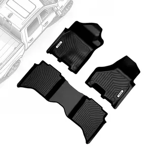 OEDRO Floor Mats for 2019-2024 Ram 2500 Big Horn Crew Cab TPE All Weather Car Mats Include 1st and 2nd Row TPE Interior Vehicle