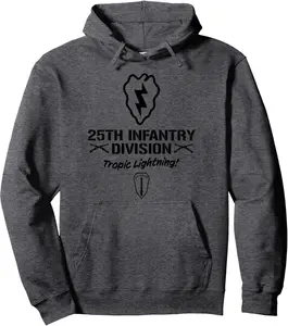 Army 25th Infantry Division - Tropic Lightning, Subdued Pullover Hoodie