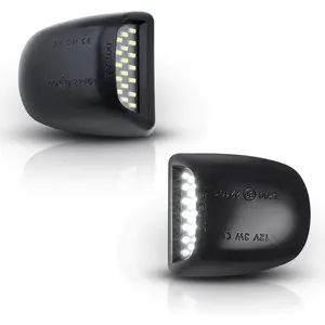 LED License Plate Lights Rear Bumper Tag Lamp Assembly Replacement Compatible with Cadillac Escalade Chevy Silverado 1500 2500 3500 Tahoe GMC Sierra 1500 2500 3500 Yukon XL, Pack of 2