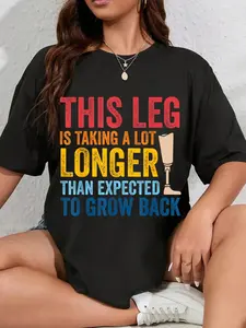100% Cotton Unisex Vintage Amputee Prosthetic Leg Arm Amputation Round Neck Short Sleeve T-Shirt Women's Men Graphic Tee