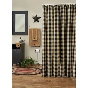 Buffalo Black and Tan Check Shower Curtain