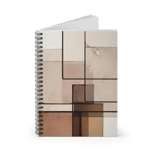 Abstract Geometric Blocks Spiral Notebook | Ruled Journal