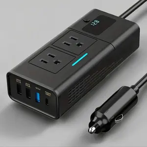 200W Car Power Inverter DC12V to AC110V Inverter Car Charger Adapter Universal Car Electrical Appliance Car Gadgets Electronic Accessories Car Electronics Car
