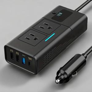 car power inverter, 200w dc 12v to ac 110v inverter, car charger adapter, universal vehicle electrical appliances, car gadgets, electronic accessories, car electronics, car essentials, men gifts