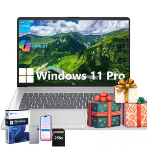 HP 17.3'' Laptop for Business & Student - up to 32GB RAM + 512GB SSD  •  Wi-Fi 6 • Copilot +PC• 17.3" HD+ Display • Windows 11 Pro • Intel 8-Core i3-N305(Beat i5-1135G7) • Full-Size Keyboard • Bundle Accessory