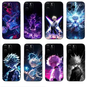 Anime H-Hunter Killua Zoldyck Phone Cases For iPhone 17 16 15 14 13 12 11 Promax Pro Air Plus Soft Black TPU Shockproof Cover Casing Protection Best Gifts For Valentine Christmas Birthday Halloween