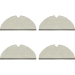 Replacement Spare Microfiber Mop Cloth Pad Compatible With Roborock Q7 Max, Q8 Max, Q5 Pro, S5 Max, E4, E5, S5, S6, S6 Pure, S6 MaxV, Q5, Q5 Pro+, Q7 And Q8 Max+ Vacuum Robots 4 count Refill Kit