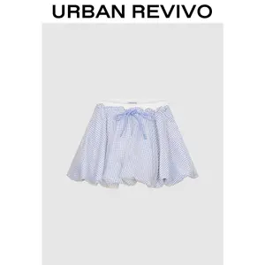URBAN REVIVO Women's Striped A-Line Skirt - Women's Bottom, Elegant Fashion Apparel with Elegance for Casual Everyday Wear, Versatile Outfit Piece