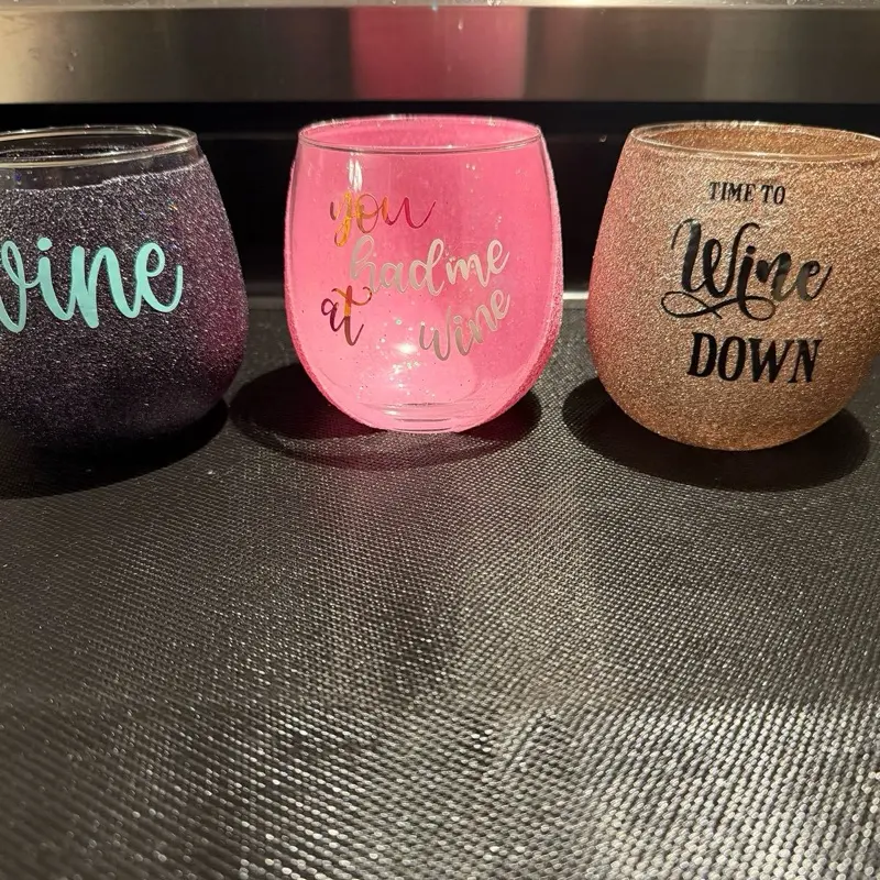 Glitter Wine Glass