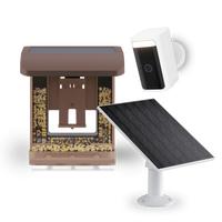 Brown Bird Feeder + Battery Cam Pro + Solar Panel