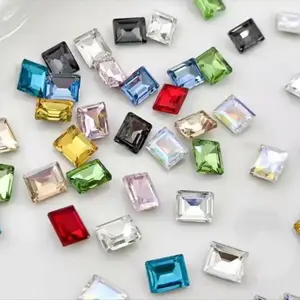 6*8mm Rectangle Crystal for Nail Art & DIY Rhinestone Blings than K9 Crystal  Manicure  Nail Care Polish Cosmetic