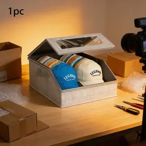 Transparent Baseball Cap Storage Box, Dustproof Moisture-Proof, Lightweight Design, Ideal for Hat Collectors, Home Organization