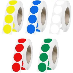 5000 count Colored Dot Stickers 3/4" Colored Coding Labels Circle Round Dot Stickers for  (Colorful)