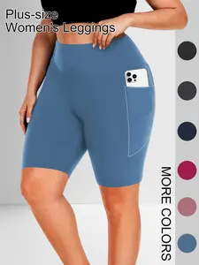 High Waist Pocket Tight Shorts, Crescent Shape Side Pockets, High Elasticity Four-Way Stretch Fabric, Soft Like Butter, Multi-Color Options, High Waisted Shorts