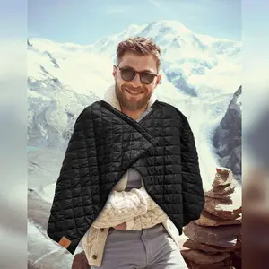 Portable electric blanket, USB heating blanket, 66.15 inch x 23.6 inch soft and comfortable heated shawl, suitable for office, home, and travel, washable (black).