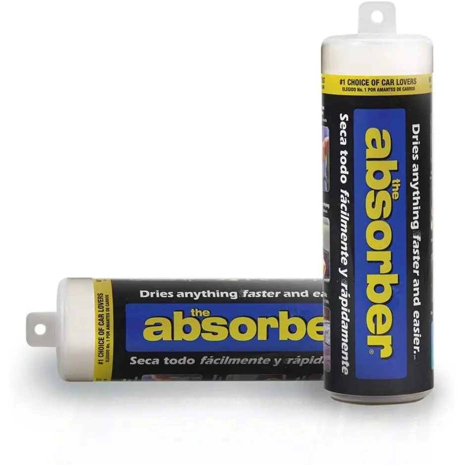 The Absorber(R) Large 17" x 27", Assorted Colors, 1-Side-Textured, 2-Towel Pack - Synthetic Chamois Drying Cloth for  - Super Absorbent, Scratch Free, Long Lasting & Machine Washable