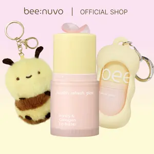 beenuvo Honey & Collagen Lip Butter - Honey Lip Balm for Deep Moisture & Skincare | 13g | Daily Lip Moisturizer