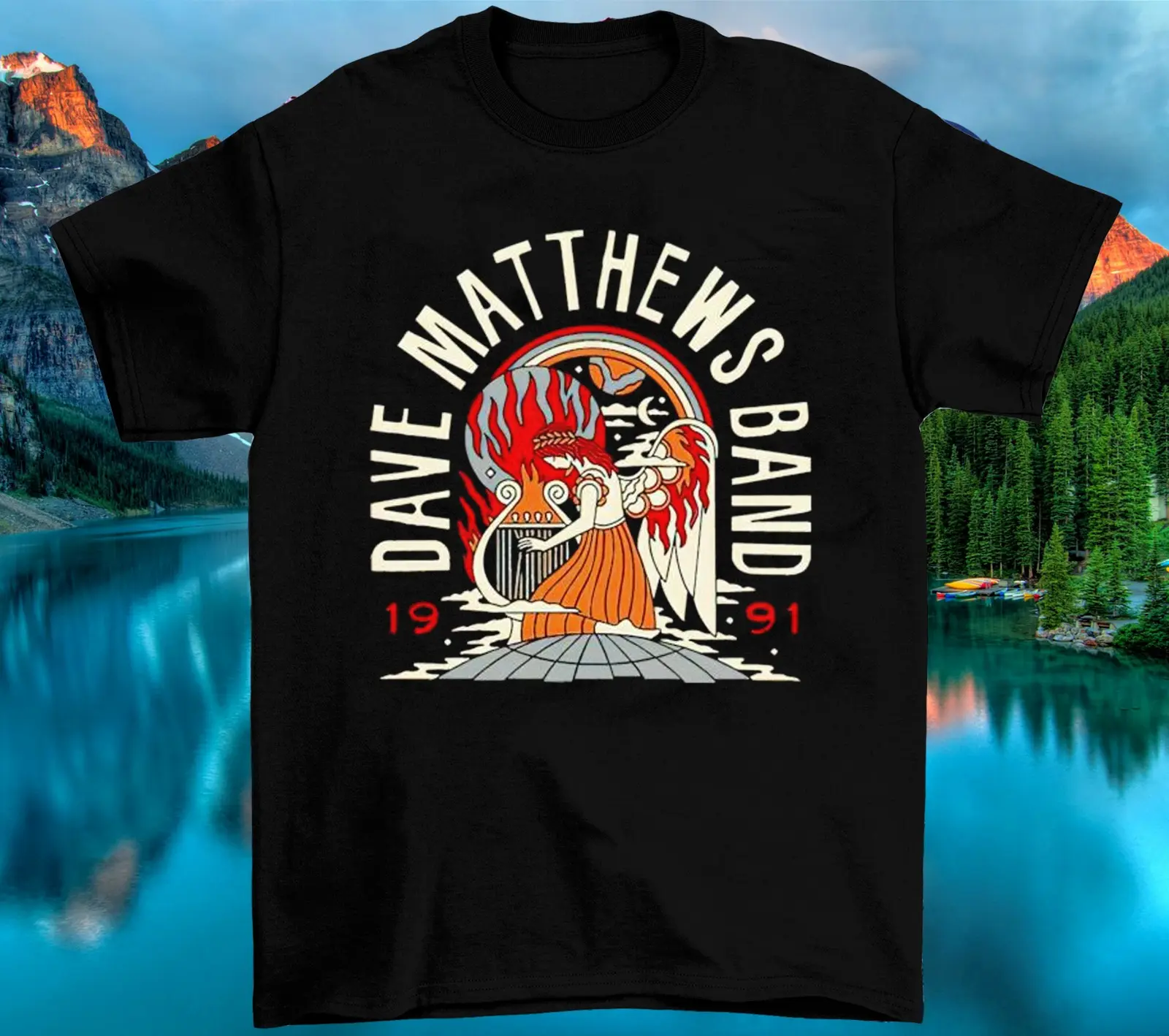 Dave Mat.thews Cotton Short Sleeve Print Unisex T shirt Menswear Top