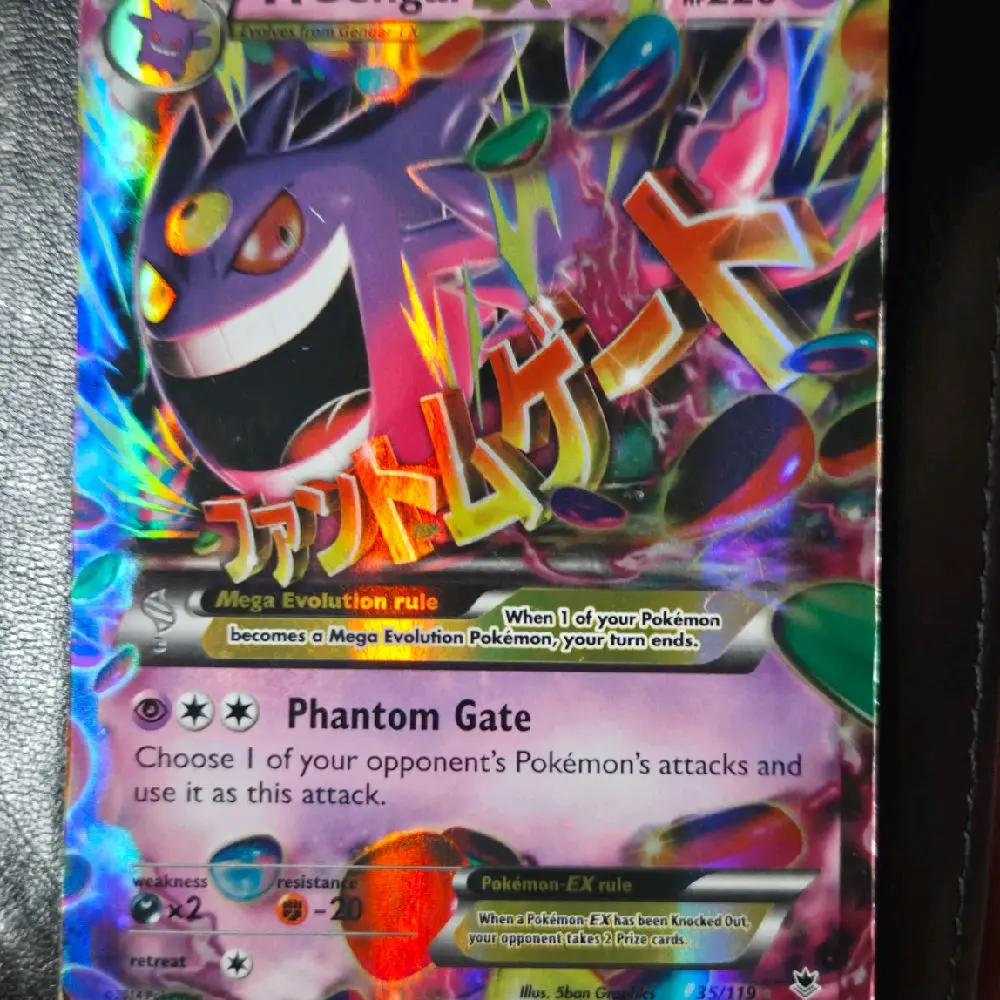 Pokémon TCG M Gengar EX Collectible Card, #35 Holofoil Trading Card for Collectors