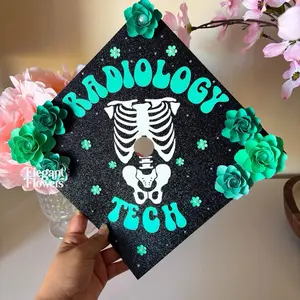 Custom Graduation Cap - Unisex with Customizable Colors, Radiology Tech Design, Personalizable for Special Occasions