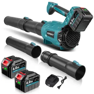 YOFIDRA Cordless Leaf Blower 600 CFM 120 MPH, 5-Speed Brushless Electric Blower with Dual 6.0Ah Batteries & Fast Charger, Long Run Time for Lawn, Yard, Leaves, Snow & Garage Cleaning Powerful Airflow Durable Build