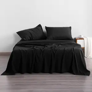 NTBAY Soft Microfiber Bed Sheet Set, 4 Pieces Lightweight Brushed Sheets with Deep Pocket, All Season Bedding Set