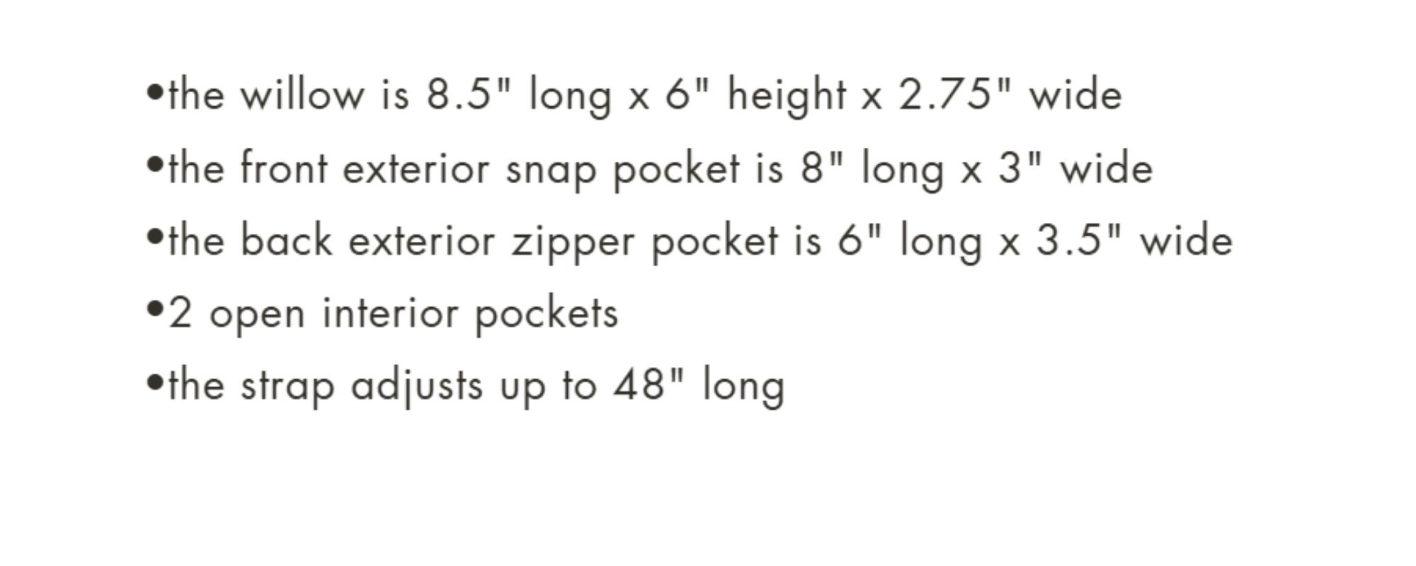 Willow Convertible Crossbody Bag - Casual Multifunctional Handy Bag with Adjustable Strap, Compact Design & Interior Pockets Full Of Features