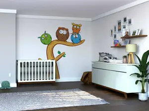 Owl Group Wall Mural