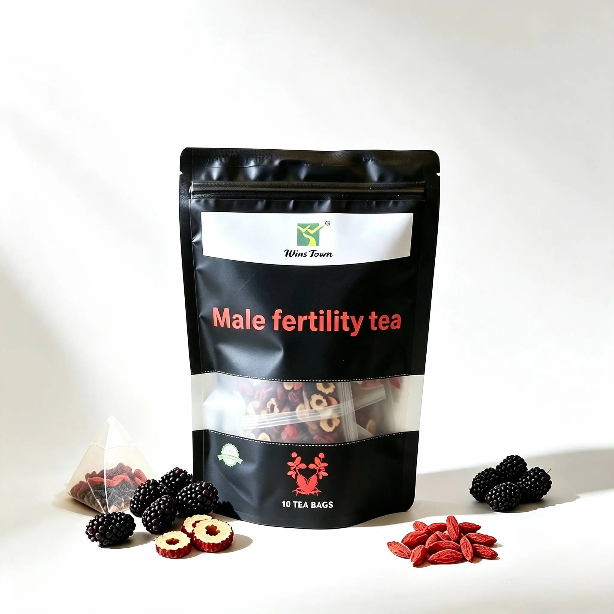 Premium Natural Herbal Blend Tea Sachets, Mixed Dried Berries & Roots Gentle Warm Infusion Suitable For Everyday Drinking