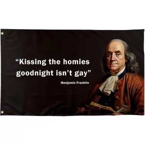 Kissing The Homies Goodnight Funny Quote Flags Cool Meme Flags Banner 3X5 Ft Room Guys Men Bedroom Mancave College Dorm Indoor Inside Wall Fun Tapestry Hangings Franklinchic design  room bedroom