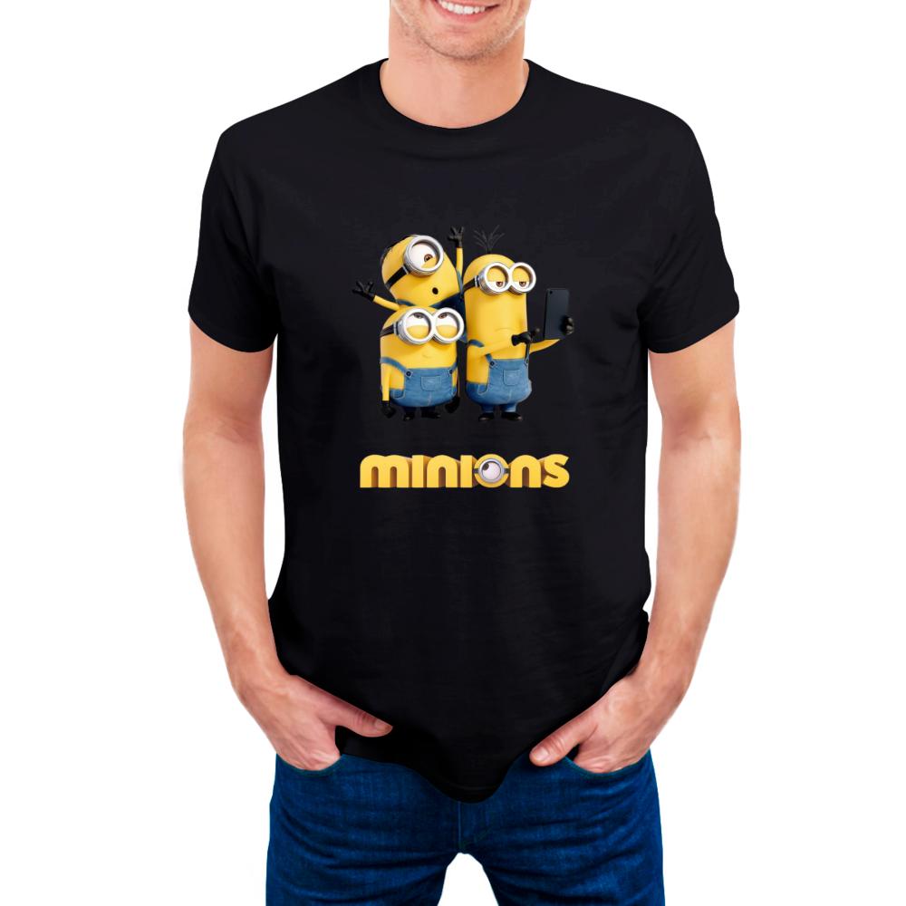 Minions Lover T-Shirt, Cute Cartoon Character Short Sleeve, Soft Cotton Casual Tee
