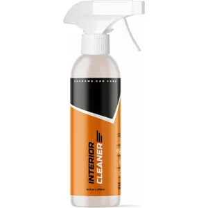 Interior Cleaner Spray - pH-Neutral,  Detailer, Dashboard, Leather Seat Cleaner,  Vegan Leather, Plastic & Vinyl, Screen-Safe Matte Non- Finish - 16 oz - Citrus Scent