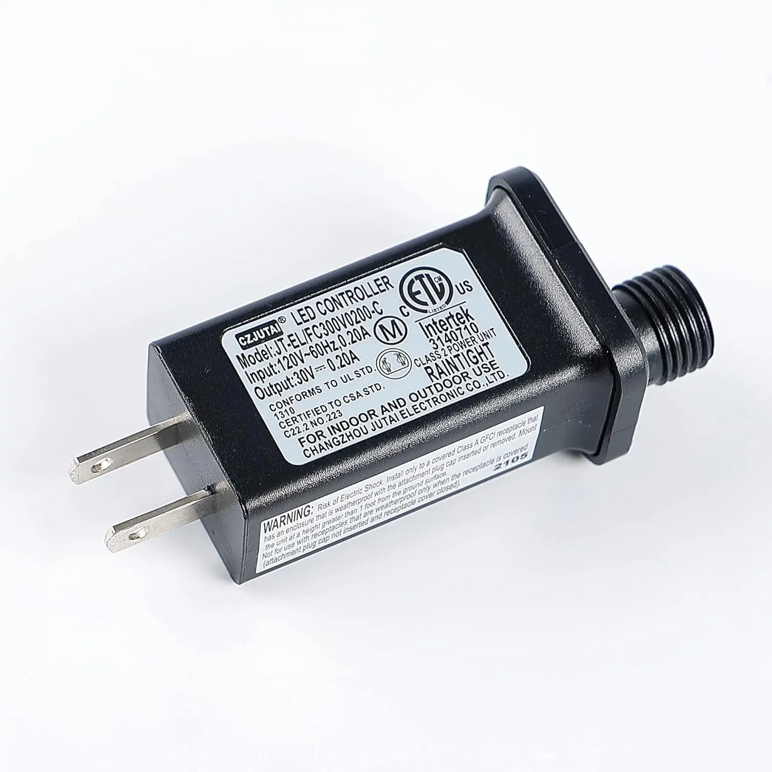 8 Modes Light with Memory LED Transformer 30V Controller Class 2 Power ,Low  Transformer  Plug Adapter for String Light, not Fit for 8 Mode with Control Box and 1 Mode String Light