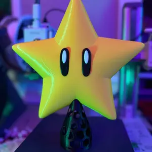 3D Printed Star Tree Topper - Festive Home Decoration
