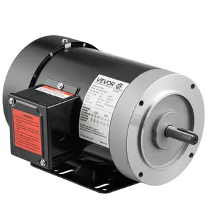 VEVOR 1 HP Electric Motor, 1725RPM Air Compressor Motor, CW/CCW Rotation, 5/8 inch Shaft Diameter, 1.88inch Shaft Length, 4.1N. m Torque, Three-Phase, TEFC Cooling, 230V/460V, 56C Frame