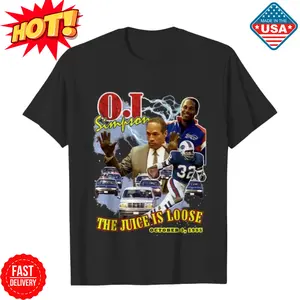 Vintage Oj Simpson Funny Tee Shirt, Oj Simpson Shirt, The Juice Is Loose Shirt T-Shirt Size S-6XL, All Colors, Gift for Women Men, Made In USA, US Size S-6XL, 100% cotton, Classic Fit, Unisex T-Shirt