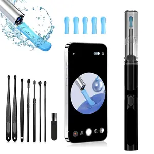 Ear Wax Removal Tool Camera with 8 Pcs Ear Set, Visible Wireless Ear Scope 6 LED Lights, Ear Cleaning Kit with 5 Ear Spoon, Ear Cleaner for iOS & Android, Ear Pick Set