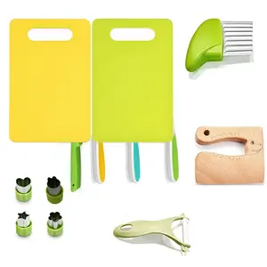 13-Piece Montessori Kids Kitchen Toy Set for Real Cooking, Safe Plastic with Cutting Board, Educational Chef Gift for Boys and Girls, Play Kitchen Set, Play Kitchen Accessories