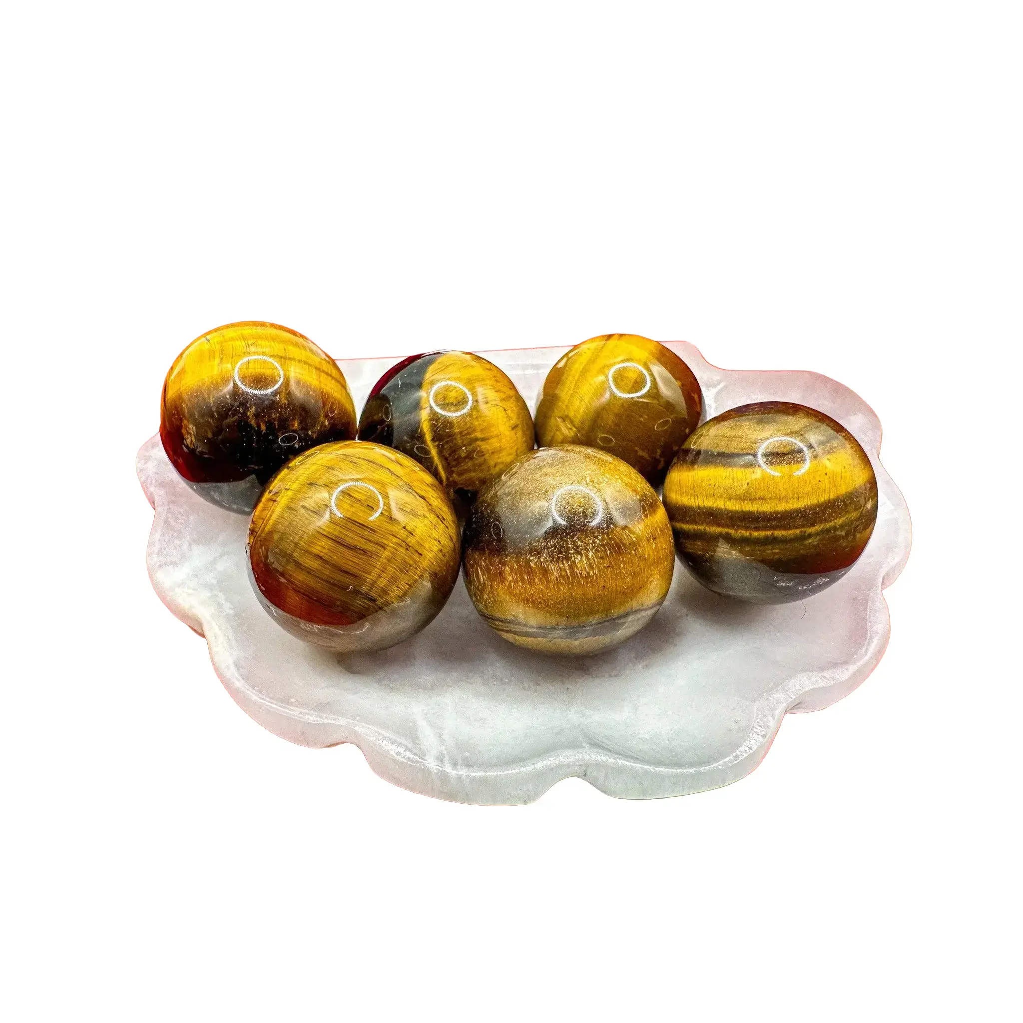 Flashy Gold Tigers Eye Mini Spheres | Crystal for Protection and Manifestation | Spiritual Healing and Energy Work