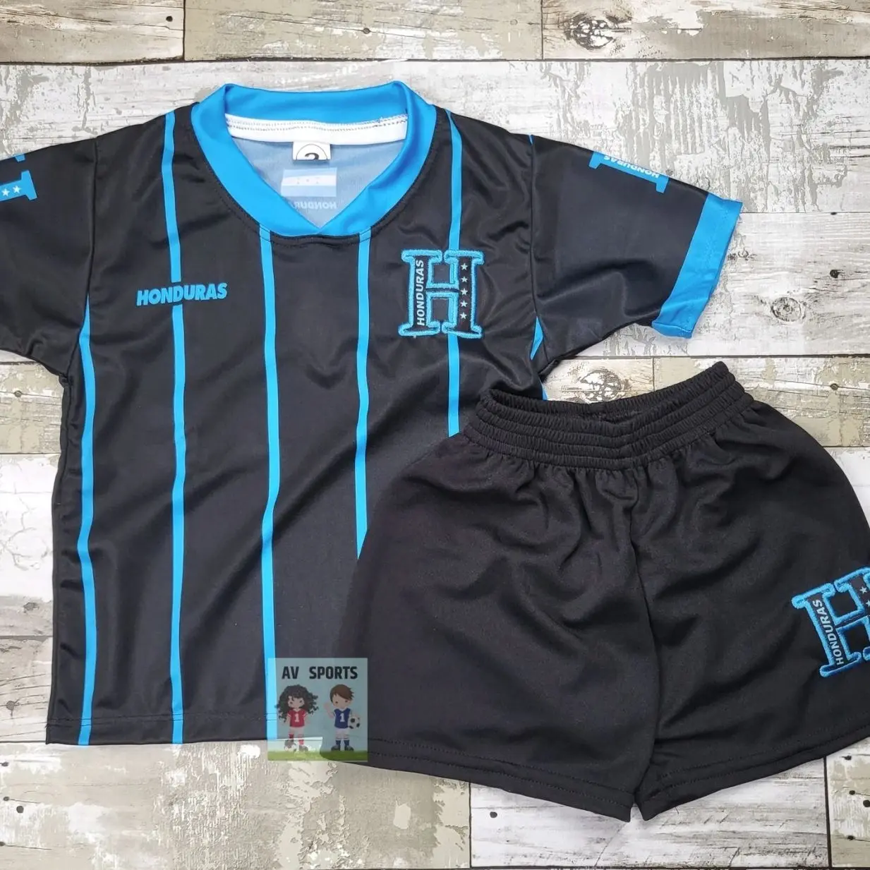 Honduras Soccer Jersey & Shorts Set - Kids Uniform 9M4