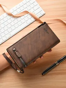 Men's Long Business Handbag, High-End Wallet with Zipper, Multi-Functional Large Capacity Handheld Bag, Stylish and Practical, Wallet Clutch
