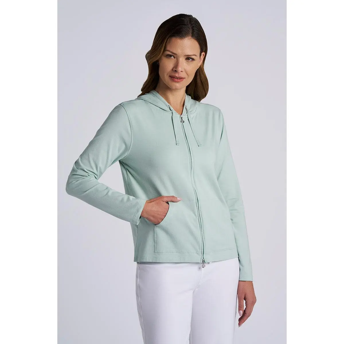 Seaside | Women's Zip-Up Hoodie | Misty Aqua