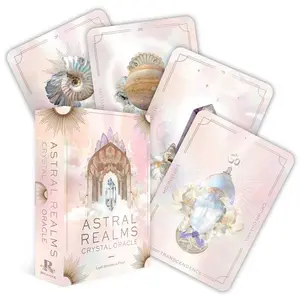 Astral Realms Crystal Oracle Card Decks by Leah Shoman - Spiritual Seekers’ Paper Cards for Self-Discovery, Transform Perspective