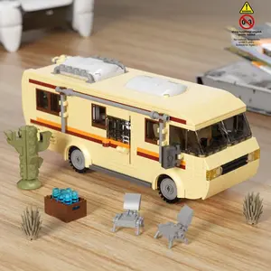 Classic Movie Car Model, Creative Building Blocks, Desktop Decoration, Creative and Educational Assembly Toy for Boys & Girls, Building Sets