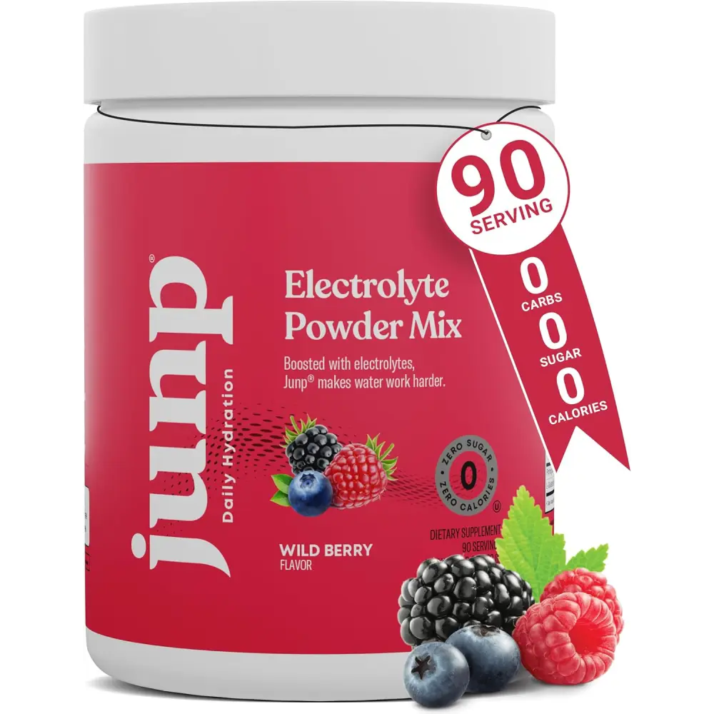 Electrolyte Powder Sugar Free Zero Sugar 90 Servings Keto Drink Mix Wild Berry Potassium Salt No Carbs Zero Calorie Hydration