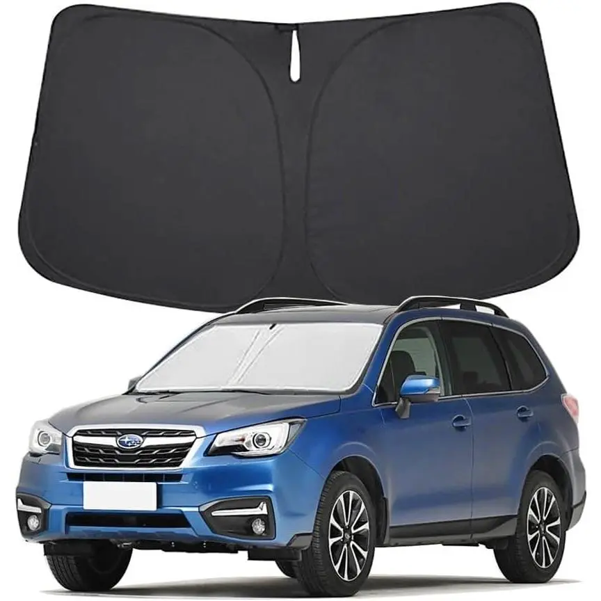 Windshield Sun Shade for Subaru Forester 2014 2015 2016 2017 2018 Front Window Shade Sun Visor Protector Subaru Forester Accessories Foldable Sunshade Blocks UV Rays Keeps Your Car Cooler