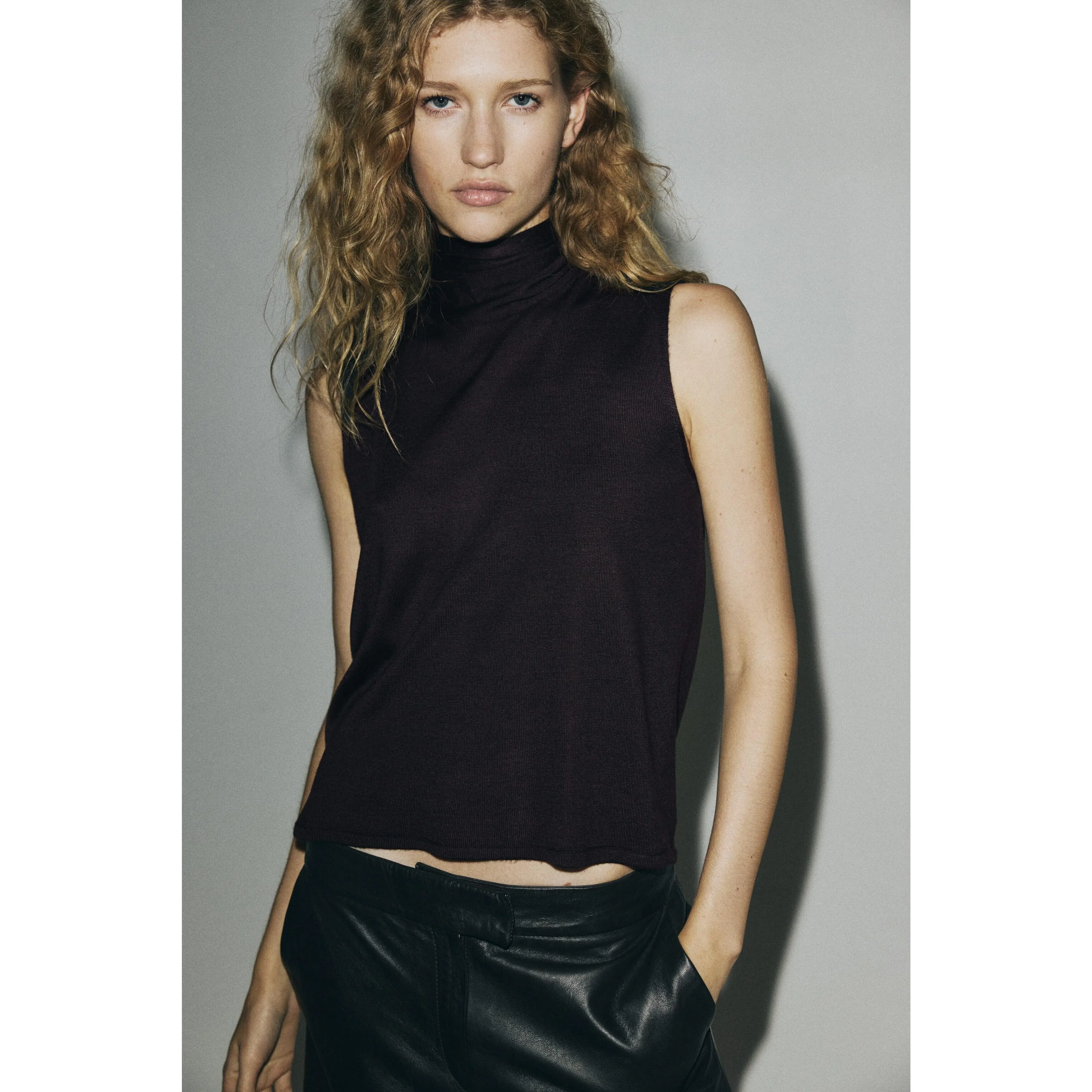 H&M Scarf-detail turtleneck top