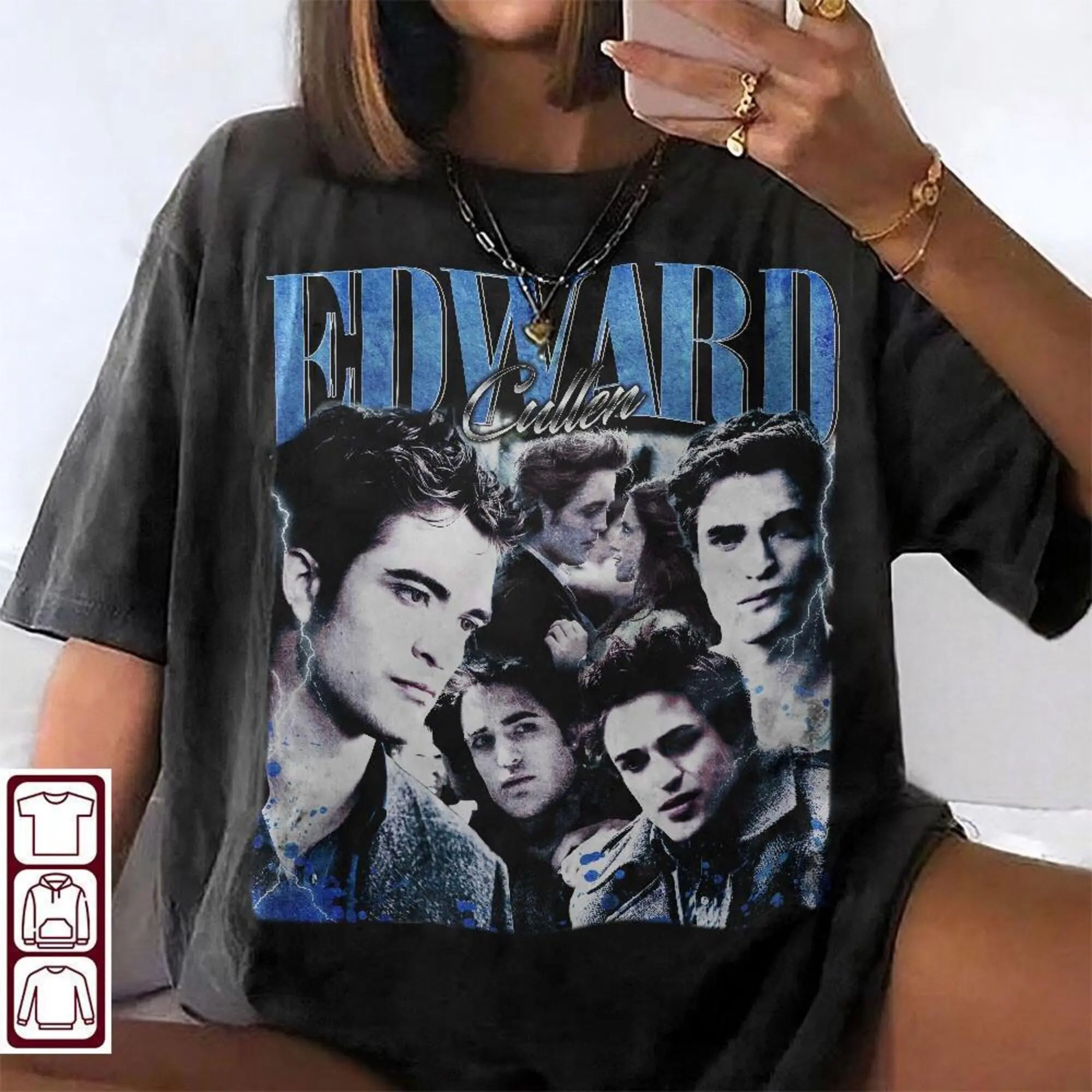 [SALE OFF 25%] Twilight Saga Edward Cullen Shirt, Robert Pattinson 90s Vintage Fan Tee, Retro Graphic Unisex T-Shirt, Movie Merch Gift