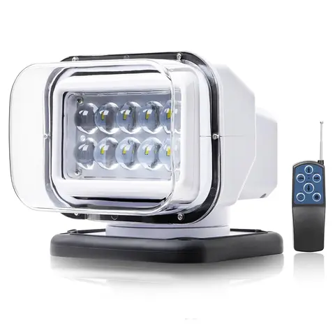 Saker 6-Magnet Remote LED Searchlight, 360° Rotating IP67 Waterproof 12-32V Spotlight for Truck, Boat, SUV