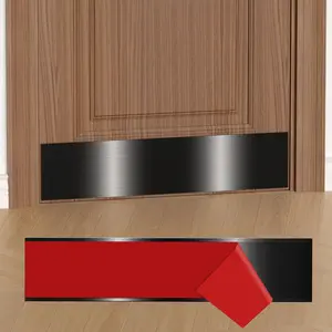 2 Pcs 6" x 34" Self Adhesive Door Kick Plate, Stainless Steel Kick Plate for Door Bottom, Fits 36" Interior & Exterior Front Doors